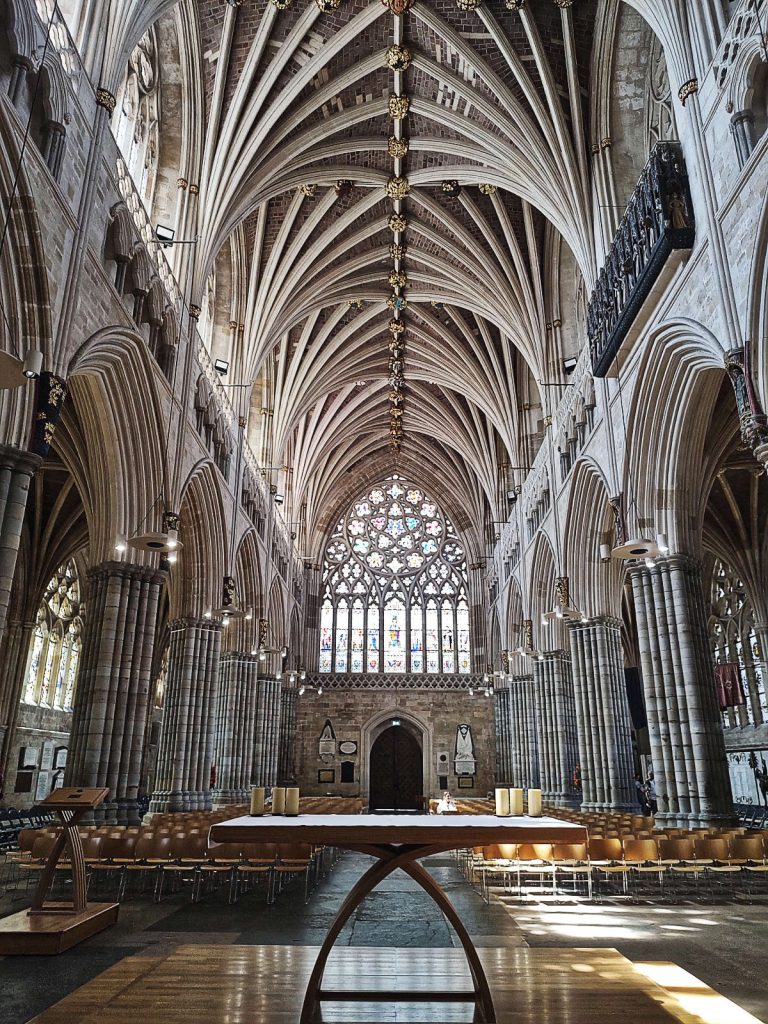 Exeter Cathedral, towards the west door
