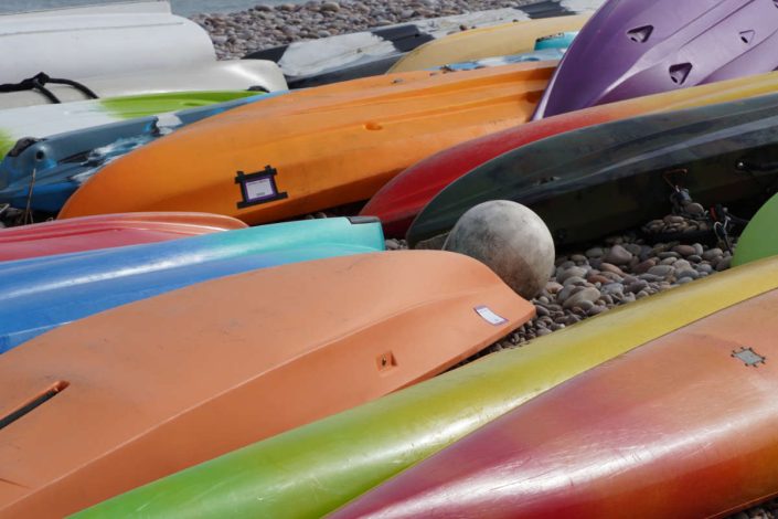 Boats on Budleigh Salterton Beach, Devon
